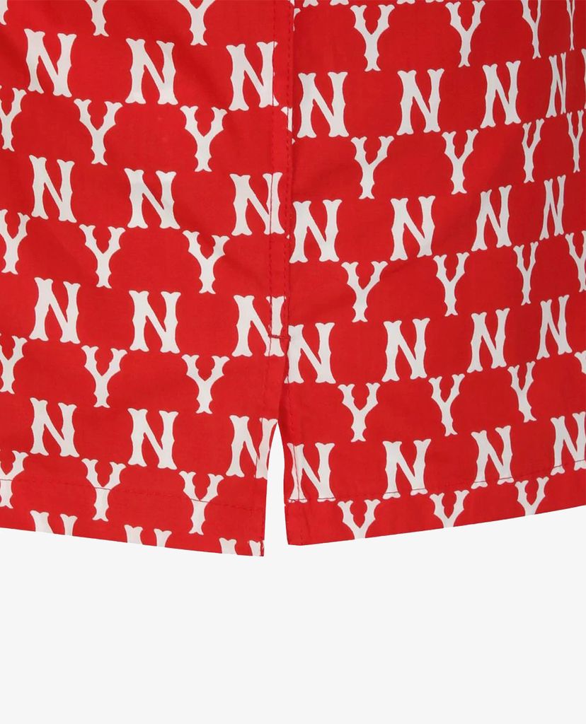 MLB - Áo sơ mi nam tay ngắn phối họa tiết monogram Woven