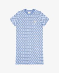 MLB - Đầm mini cổ tròn ngắn tay phom suông Monogram Allover