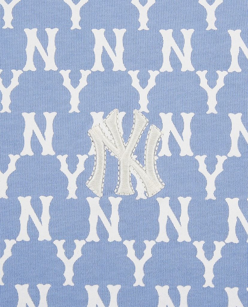 MLB - Đầm mini cổ tròn ngắn tay phom suông Monogram Allover