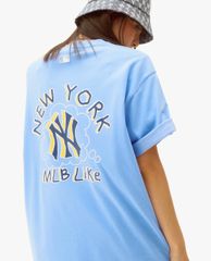 MLB - Áo thun cổ tròn ngắn tay LIKE Popcorn