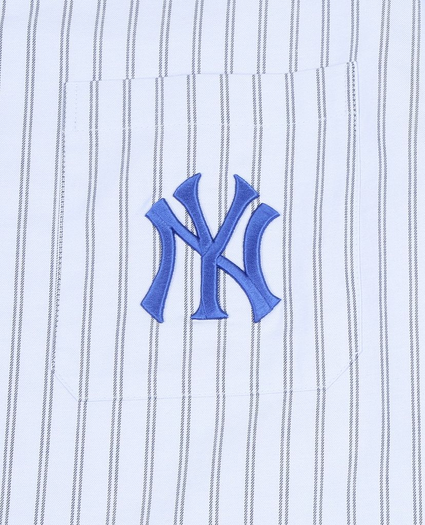 MLB - Áo sơ mi ngắn tay kẻ sọc thời trang Pride Tag