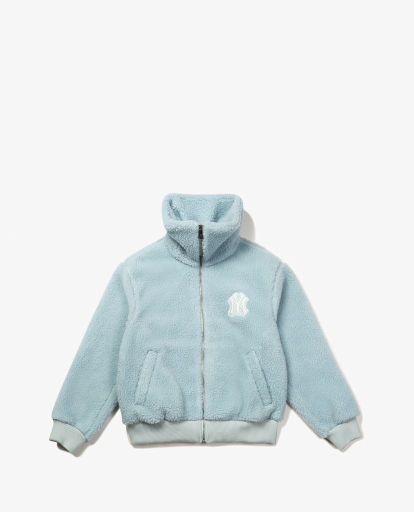 MLB - Áo khoác lông nữ cổ cao tay dài Fleece