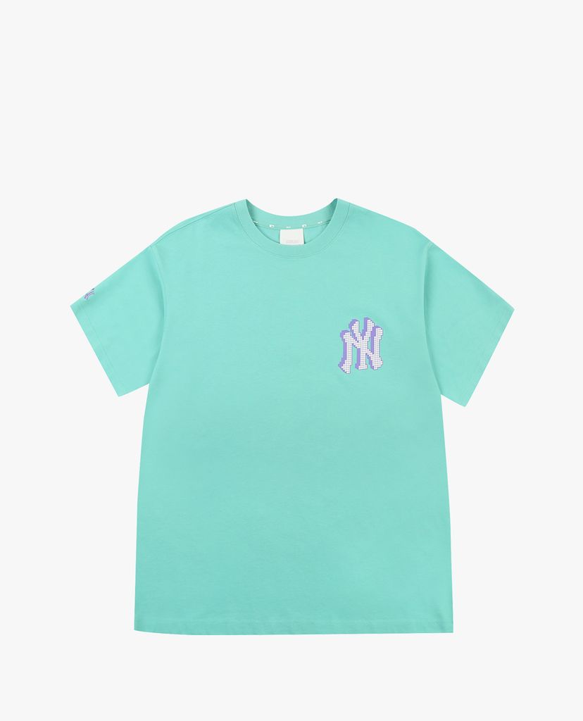 MLB - Áo thun cổ tròn ngắn tay PLAY Back Pixel Logo