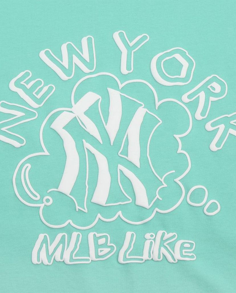 MLB - Áo thun cổ tròn ngắn tay LIKE Solid Color Popcorn