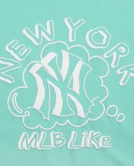 MLB - Áo thun cổ tròn ngắn tay LIKE Solid Color Popcorn
