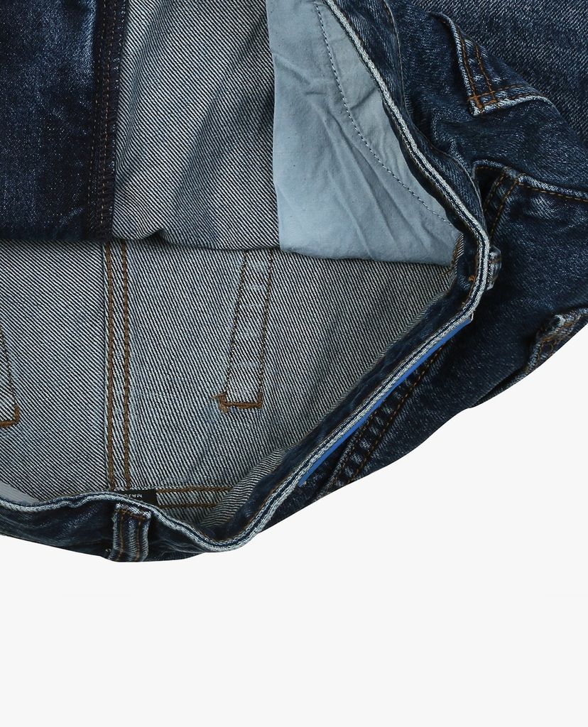 MLB - Quần jeans nam Wide Fit Back Pocket Logo