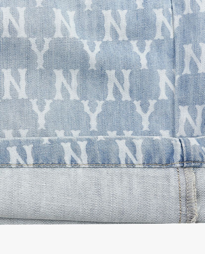 MLB - Quần shorts jeans nữ Monogram Print Denim