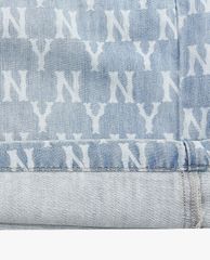MLB - Quần shorts jeans nữ Monogram Print Denim