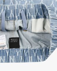MLB - Quần shorts jeans nữ Monogram Print Denim