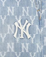 MLB - Quần shorts jeans nữ Monogram Print Denim