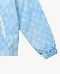 MLB - Áo khoác kiểu tay dài phối mũ trùm Monogram Crop Windbreak