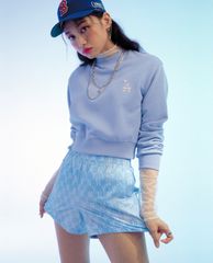 MLB - Quần short nữ lưng thun Monogram Poly