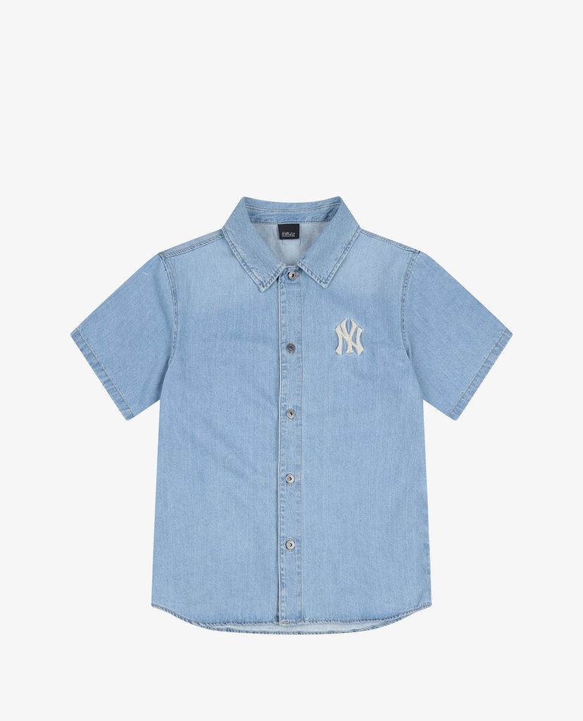 MLB - Áo sơ mi denim tay ngắn Basic Logo