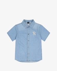 MLB - Áo sơ mi denim tay ngắn Basic Logo