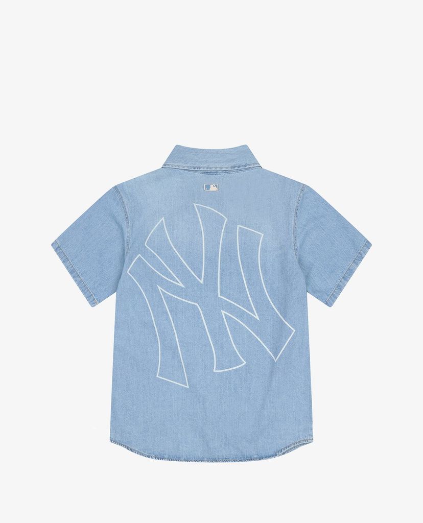 MLB - Áo sơ mi denim tay ngắn Basic Logo