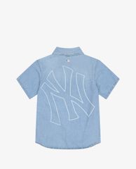 MLB - Áo sơ mi denim tay ngắn Basic Logo