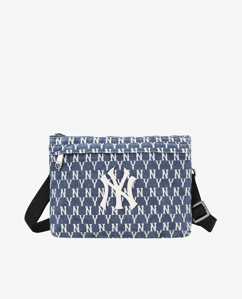MLB - Túi đeo chéo chữ nhật chữ nhật Monogram Denim Sacoche