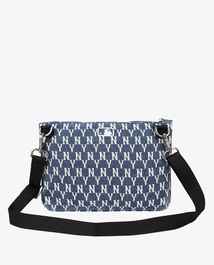 MLB - Túi đeo chéo chữ nhật chữ nhật Monogram Denim Sacoche