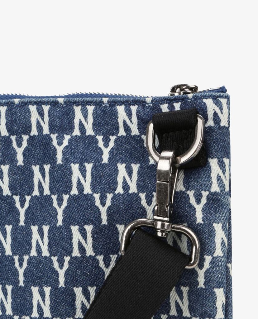 MLB - Túi đeo chéo chữ nhật chữ nhật Monogram Denim Sacoche