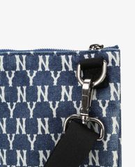 MLB - Túi đeo chéo chữ nhật chữ nhật Monogram Denim Sacoche