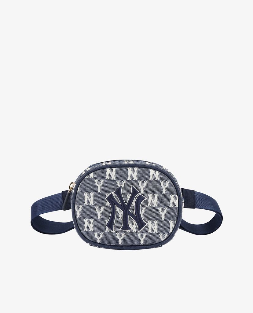 MLB - Túi bao tử phom bầu dục Denim Monogram