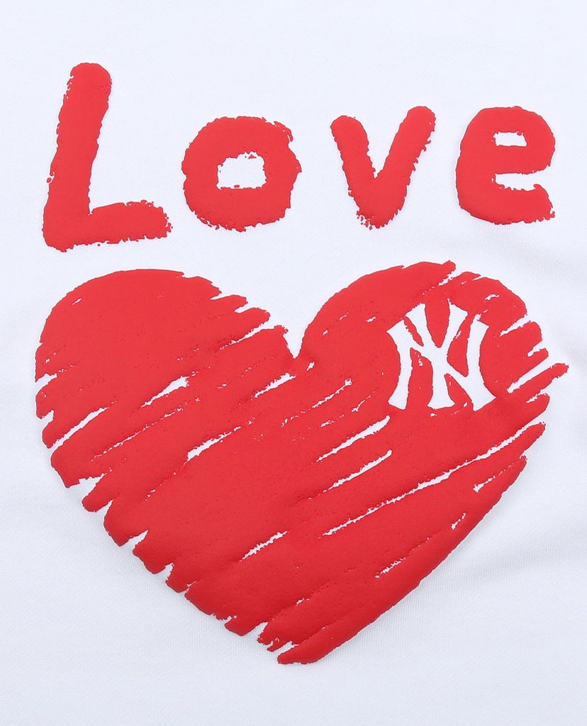 MLB - Áo sweatshirt tay dài cổ tròn Heart Love Overfit