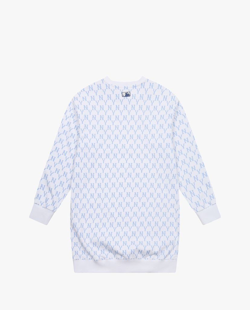MLB - Đầm mini phom suông tay dài Monogram