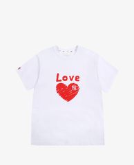 MLB - Áo thun cổ tròn ngắn tay Heart Love Over Fit