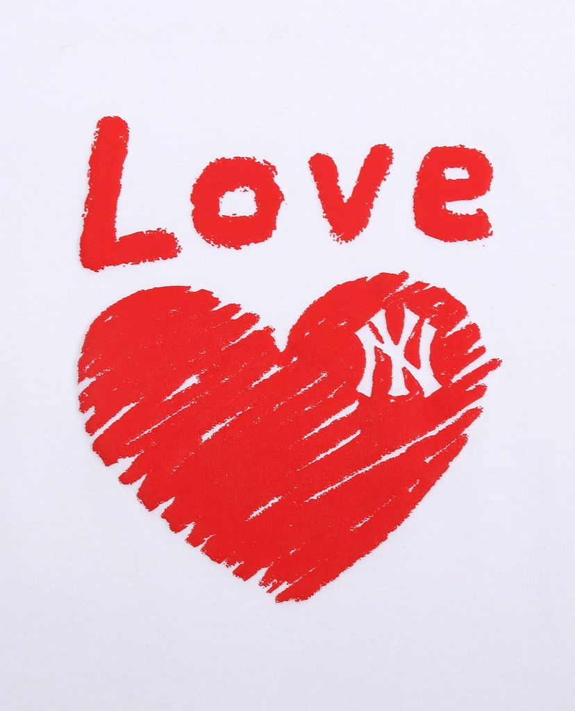 MLB - Áo thun cổ tròn ngắn tay Heart Love Over Fit