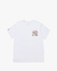 MLB - Áo thun cổ tròn ngắn tay PLAY Pixel Logo
