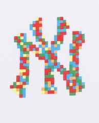 MLB - Áo thun cổ tròn ngắn tay PLAY Pixel Logo