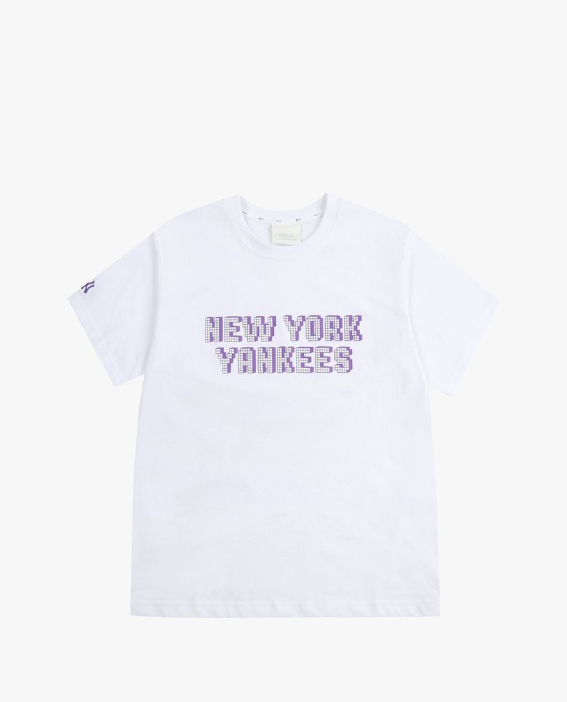 MLB - Áo thun cổ tròn ngắn tay PLAY Pixel Lettering