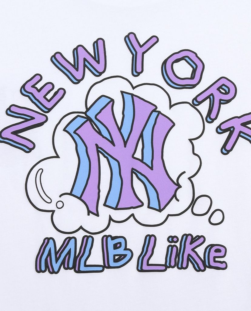 MLB - Áo thun cổ tròn ngắn tay LIKE Popcorn