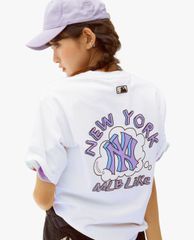 MLB - Áo thun cổ tròn ngắn tay LIKE Popcorn