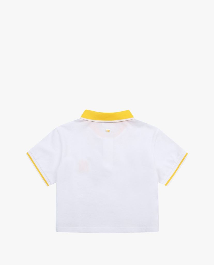 MLB - Áo thun nữ croptop cổ bẻ Basic Crop Pique