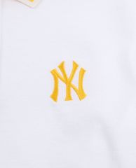 MLB - Áo thun nữ croptop cổ bẻ Basic Crop Pique