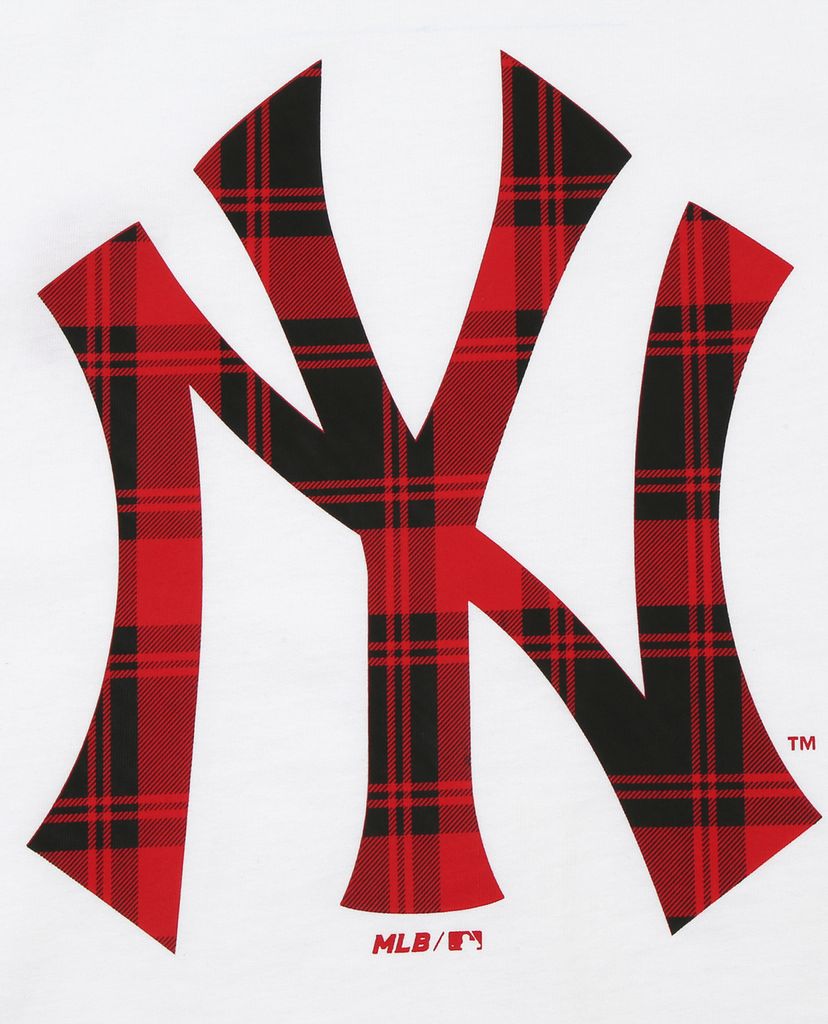 MLB - Áo thun cổ tròn ngắn tay phom suông Check