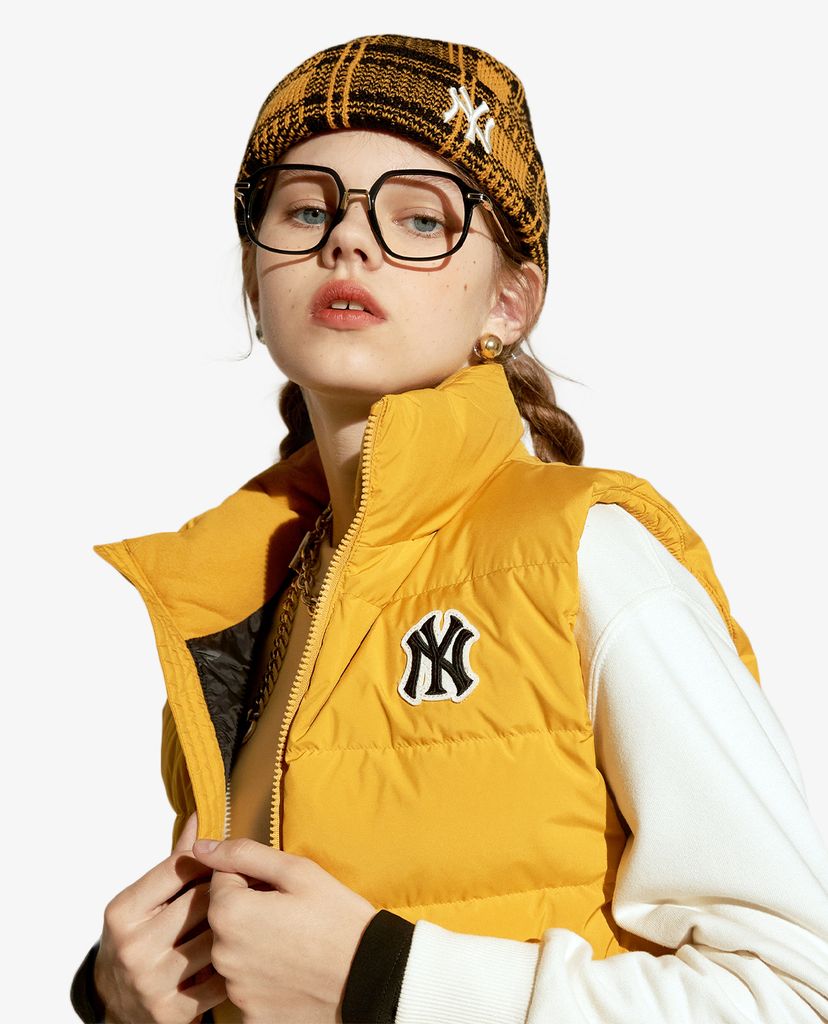 MLB - Nón len họa tiết kẻ sọc Check