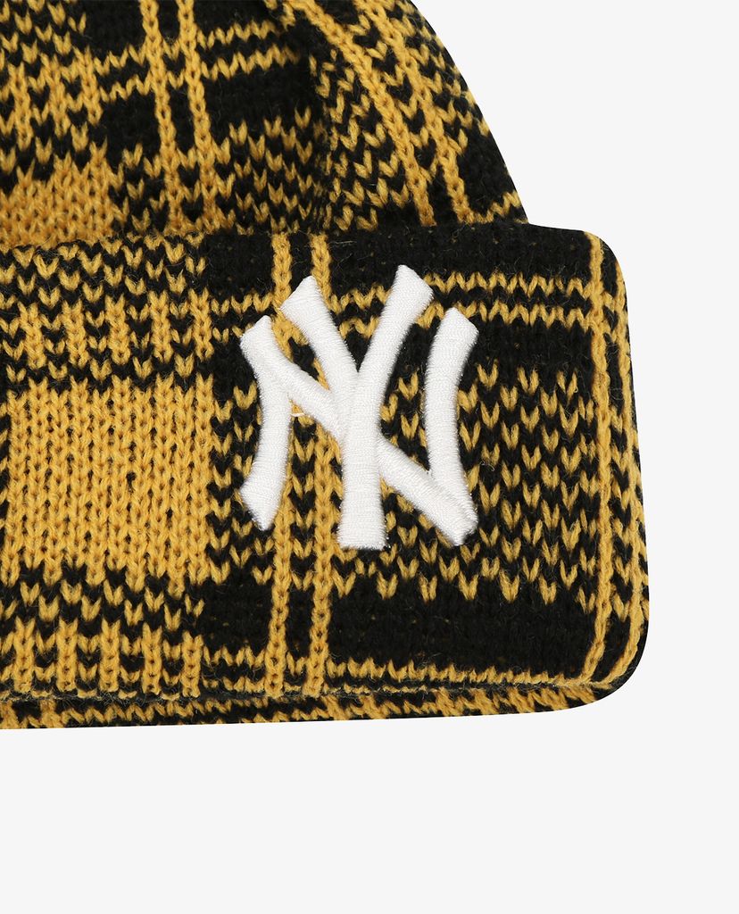 MLB - Nón len họa tiết kẻ sọc Check