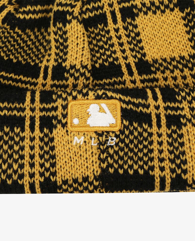 MLB - Nón len họa tiết kẻ sọc Check