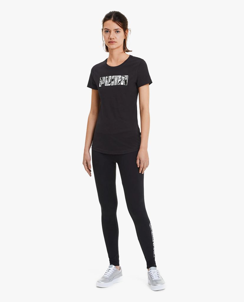 PUMA - Áo thun thể thao nữ cổ tròn tay ngắn TEA