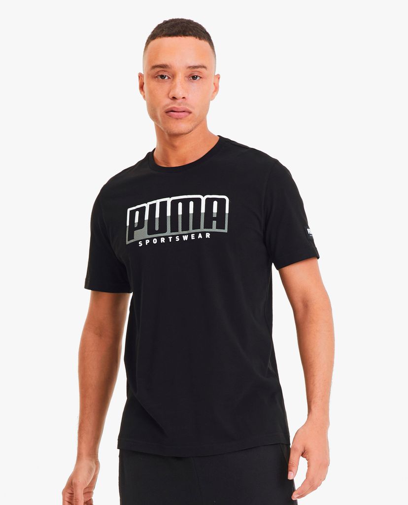 PUMA - Áo thun thể thao nam Round Neck Athletics Tee