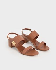 CHARLES & KEITH - Giày cao gót sandals Metal Buckle