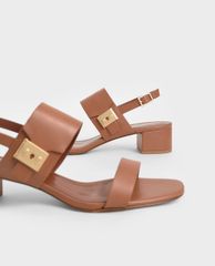 CHARLES & KEITH - Giày cao gót sandals Metal Buckle