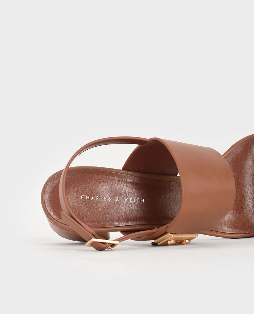 CHARLES & KEITH - Giày cao gót sandals Metal Buckle
