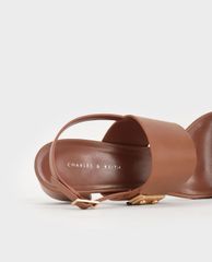CHARLES & KEITH - Giày cao gót sandals Metal Buckle
