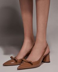 CHARLES & KEITH - Giày cao gót mũi nhọn Bow Slingback