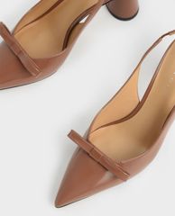 CHARLES & KEITH - Giày cao gót mũi nhọn Bow Slingback