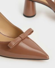 CHARLES & KEITH - Giày cao gót mũi nhọn Bow Slingback