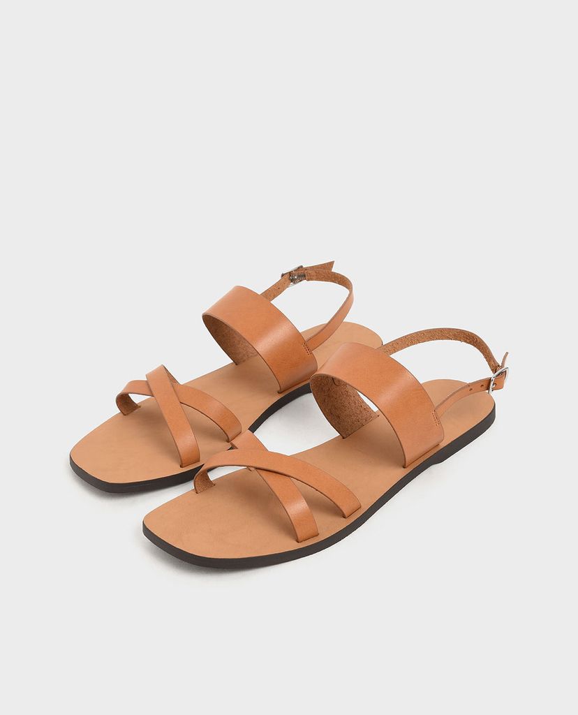 CHARLES & KEITH - Giày sandal nữ quai chéo Thick Strap